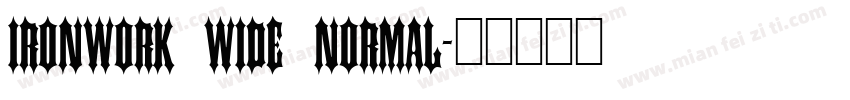 Ironwork Wide Normal字体转换